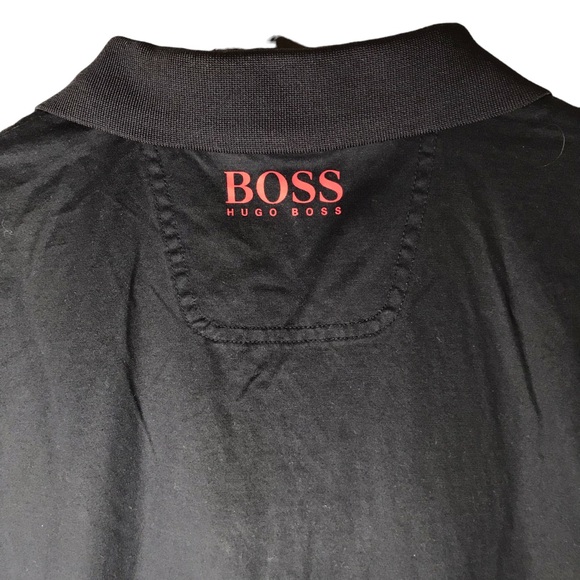 Hugo Boss Cotton Paddy Polo Colour Block Heather Grey Black Stripes Men's XL - Picture 9 of 10